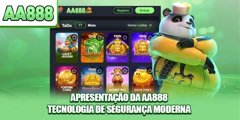 Apresentação da AA888 tecnologia de segurança moderna